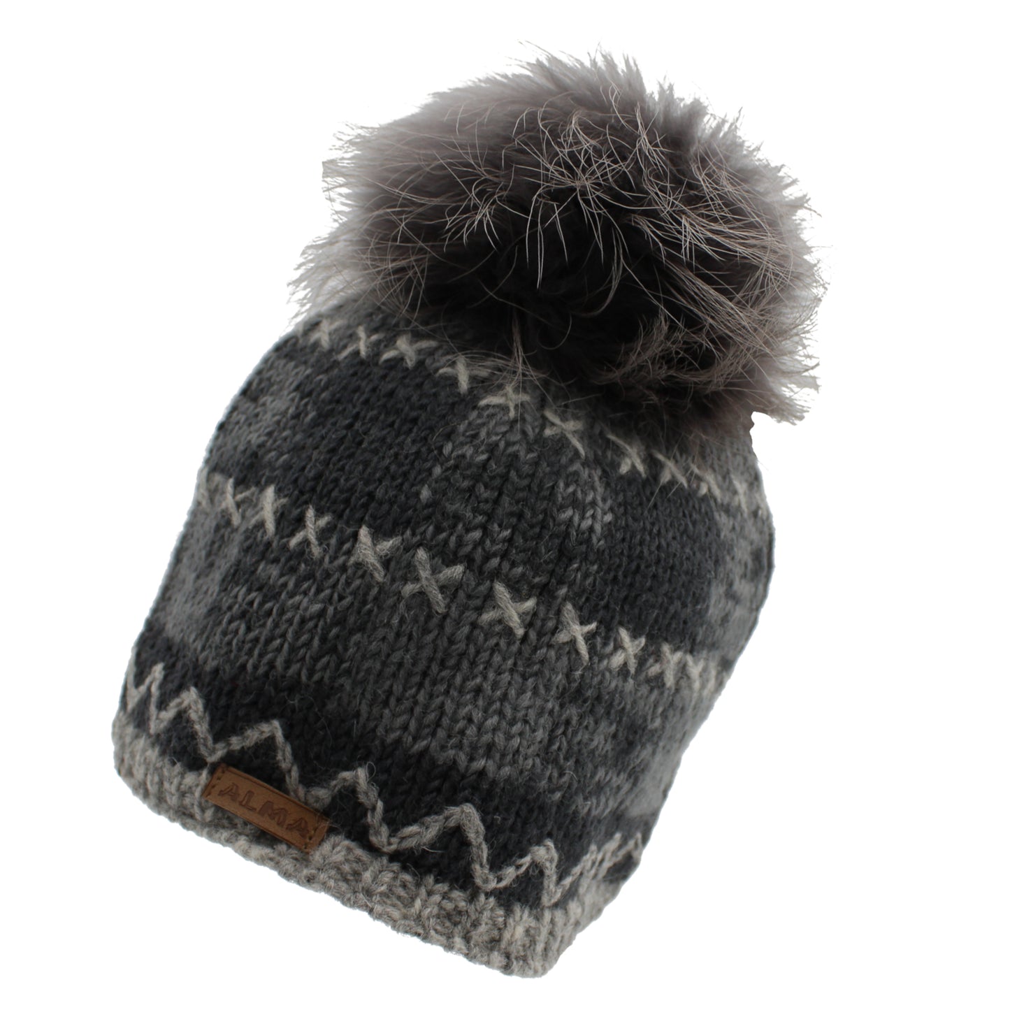 Plaid Genuine Fur Hat