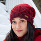 Slouchy Button Hat w. PomPom