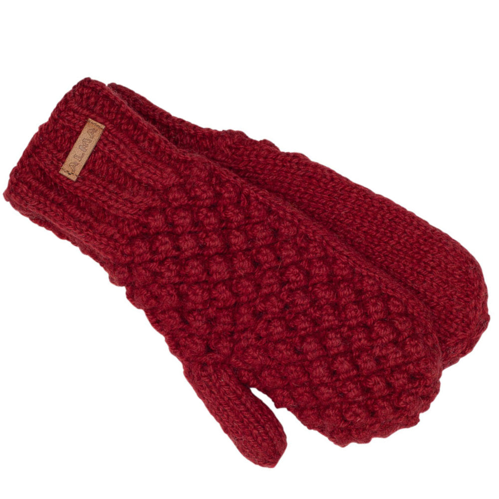 Popcorn Knit Mitts