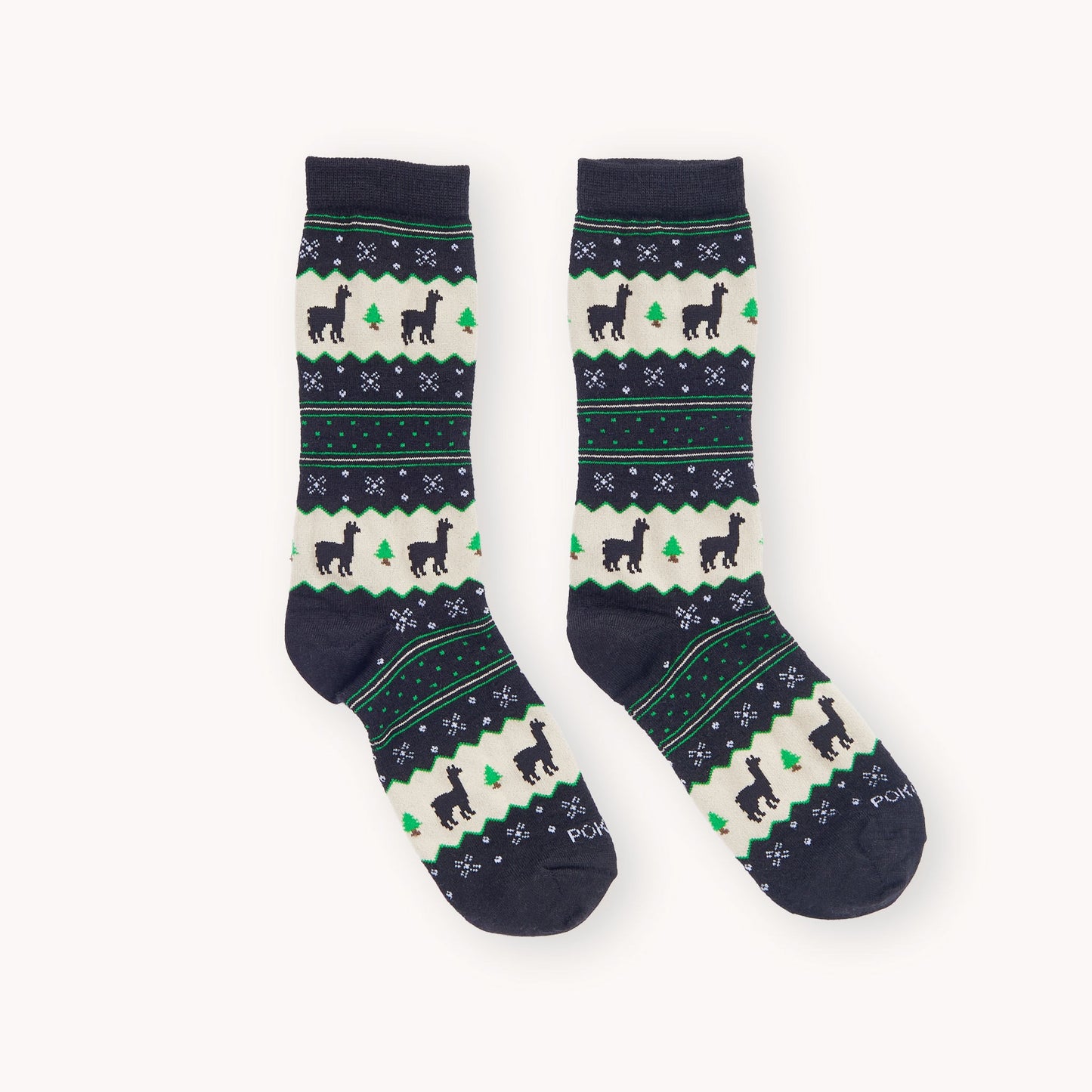 Alpaca Holiday Stripe Socks