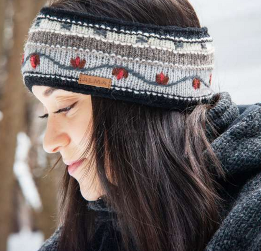 Striped Embroidered Headband