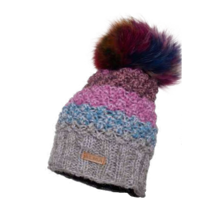 Tie Dye Raccoon Pompom Hat