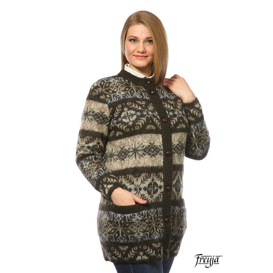 Long Button Women's Cardigan