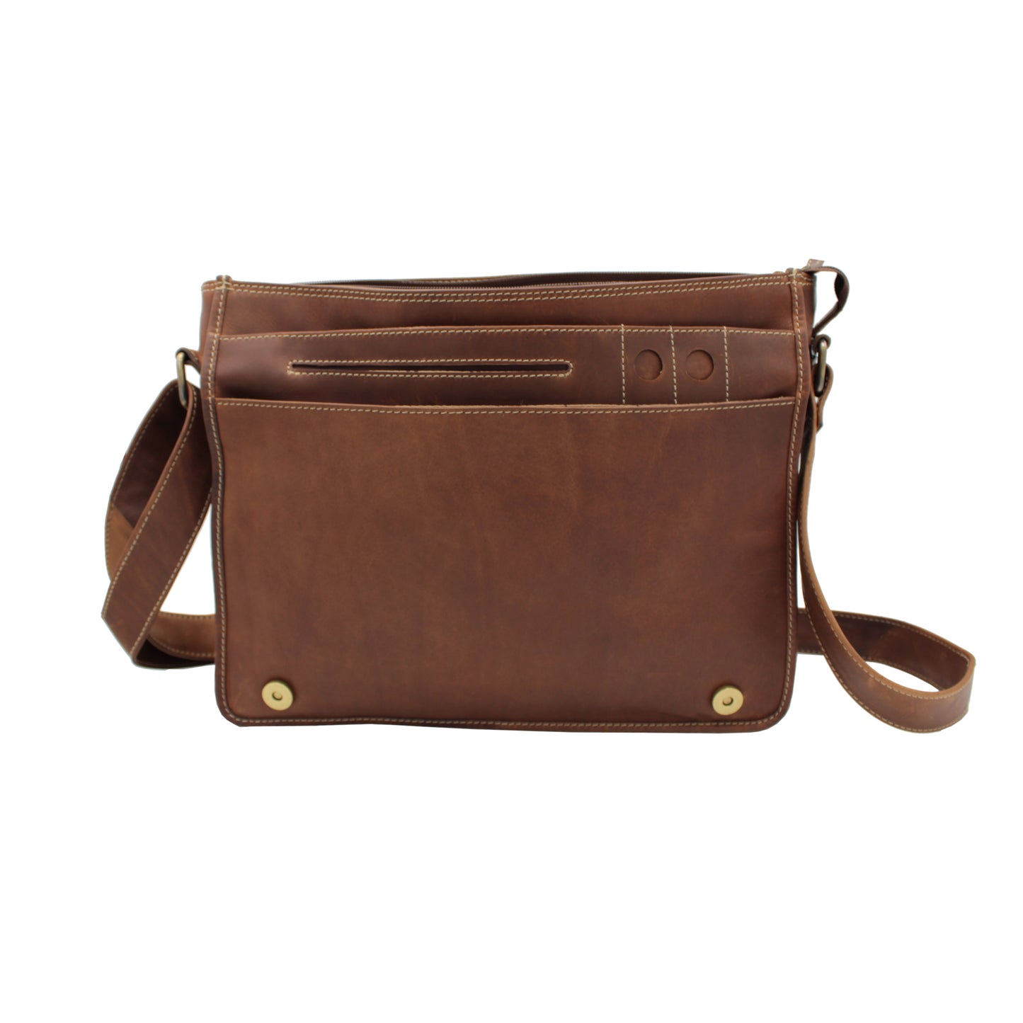 RE Leather Messenger Bag (14"x12"x 4")