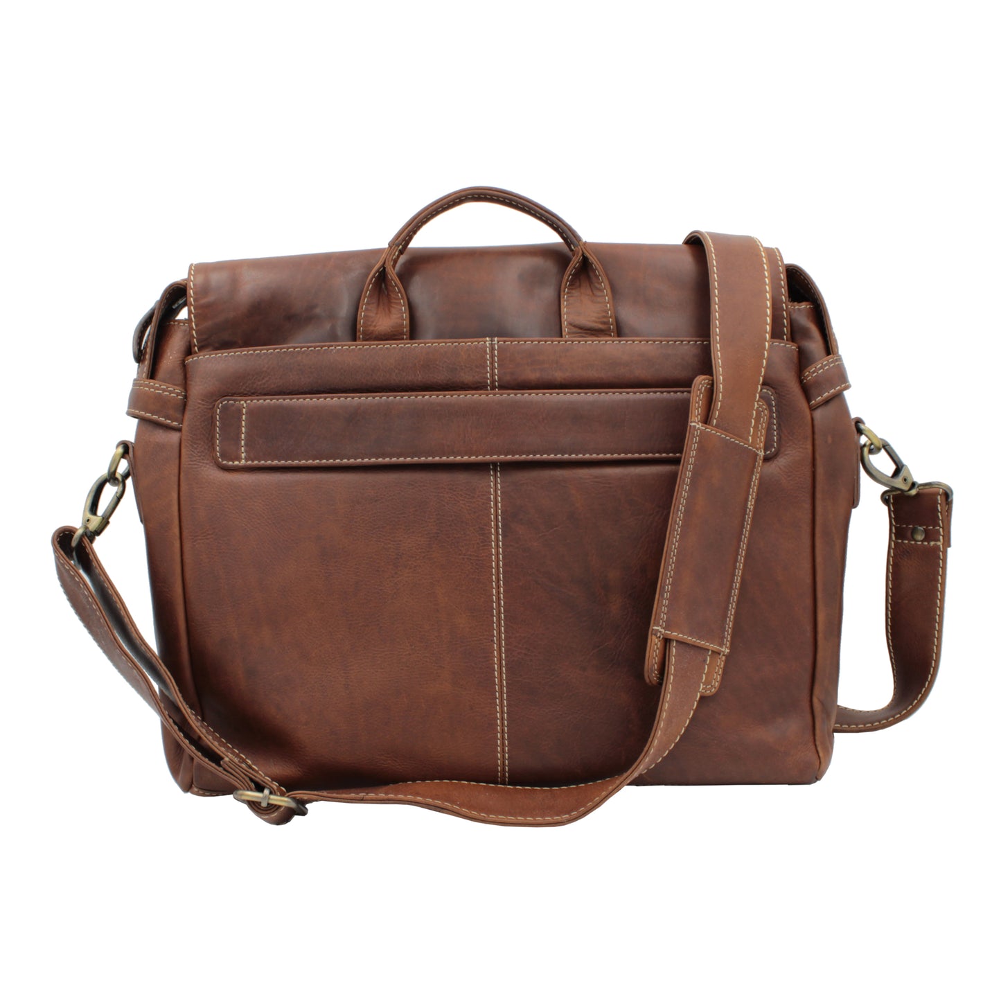 RE Leather Laptop Bag (15"x 12.25"x 4")